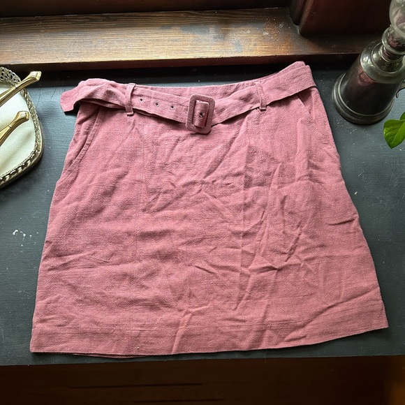 NWOT Very J Pink Belted Mini Skirt - Picture 1 of 5